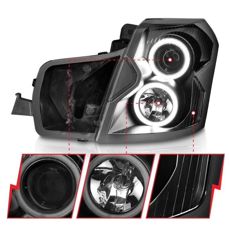 ANZO 2003-2007 Cadillac Cts Projector Headlights w/ Halo Black (CCFL) - Additional View 9