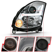 Load image into Gallery viewer, ANZO 2003-2007 Infiniti G35 Projector Headlight Plank Style Black (HID Compatible, No HID Kit ) - Back View
