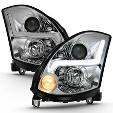Load image into Gallery viewer, ANZO 2003-2007 Infiniti G35 Projector Headlight Plank Style Black (HID Compatible, No HID Kit ) - Installation View