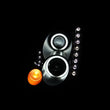 Load image into Gallery viewer, ANZO 2003-2007 Infiniti G35 Projector Headlights w/ Halo Black (CCFL) (HID Compatible) - Side View