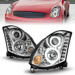 Load image into Gallery viewer, ANZO 2003-2007 Infiniti G35 Projector Headlights w/ Halo Chrome (CCFL) (HID Compatible) - Additional View 5