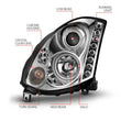 Load image into Gallery viewer, ANZO 2003-2007 Infiniti G35 Projector Headlights w/ Halo Chrome (CCFL) (HID Compatible) - Additional View 6