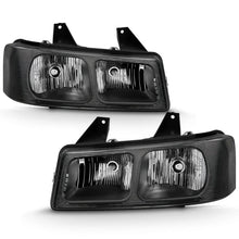 Load image into Gallery viewer, ANZO 2003-2017 Chevy Express Crystal Headlight Black - Main Product View