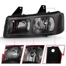 Load image into Gallery viewer, ANZO 2003-2017 Chevy Express Crystal Headlight Black - Side View