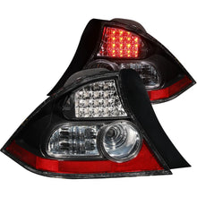 Load image into Gallery viewer, ANZO 2004-2005 Honda Civic LED Taillights Black - Main Product View