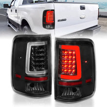 Load image into Gallery viewer, ANZO 2004-2006 Ford F-150 LED Tail Lights w/ Light Bar Black Housing Clear Lens - Main Product View