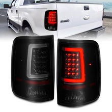 Load image into Gallery viewer, ANZO 2004-2006 Ford F-150 LED Tail Lights w/ Light Bar Black Housing Smoke Lens - Main Product View