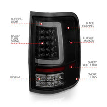 Load image into Gallery viewer, ANZO 2004-2006 Ford F-150 LED Tail Lights w/ Light Bar Black Housing Smoke Lens - Additional View 5