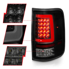 Load image into Gallery viewer, ANZO 2004-2006 Ford F-150 LED Tail Lights w/ Light Bar Black Housing Smoke Lens - Additional View 10