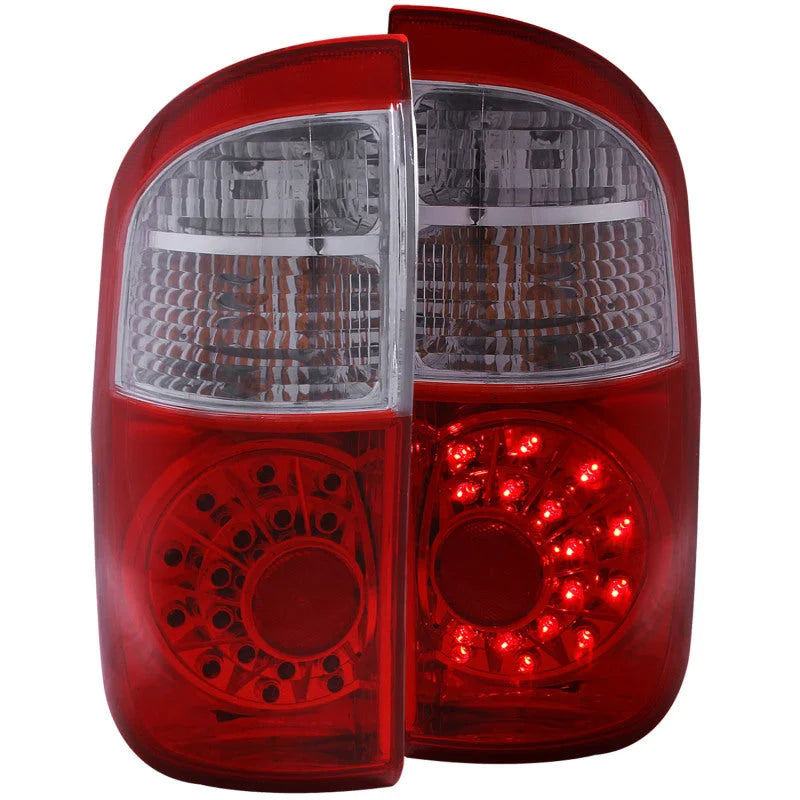 ANZO 2004-2006 Toyota Tundra LED Taillights Red/Clear - Main Product View