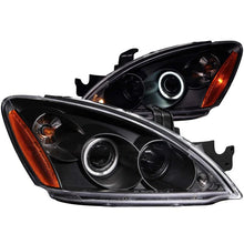 Load image into Gallery viewer, ANZO 2004-2007 Mitsubishi Lancer Projector Headlights w/ Halo Black (CCFL) - Main Product View