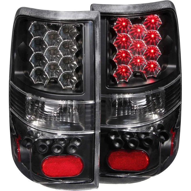ANZO 2004-2008 Ford F-150 LED Taillights Black - Main Product View