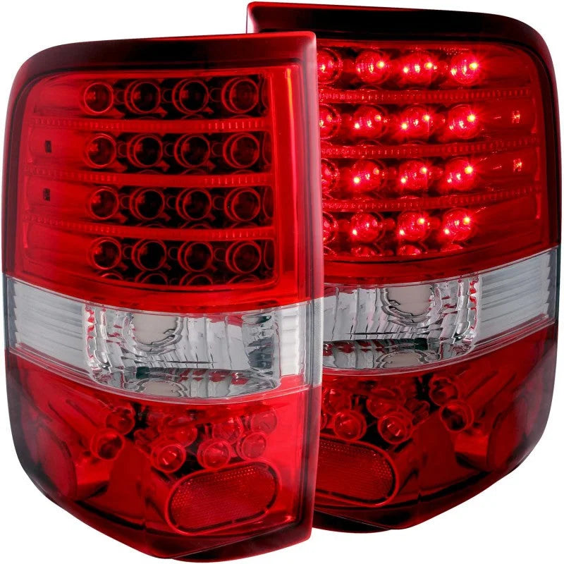 ANZO 2004-2008 Ford F-150 LED Taillights Red/Clear - Main Product View