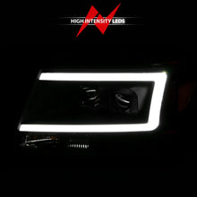 Load image into Gallery viewer, ANZO 2004-2008 Ford  F-150 Projector Headlights w/ Light Bar Black Housing - Side View