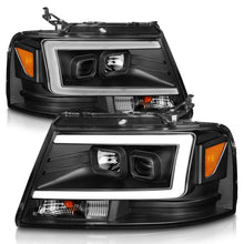 Load image into Gallery viewer, ANZO 2004-2008 Ford  F-150 Projector Headlights w/ Light Bar Black Housing - Additional View 5