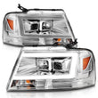 Load image into Gallery viewer, ANZO 2004-2008 Ford  F-150 Projector Headlights w/ Light Bar Chrome Housing - Additional View 6