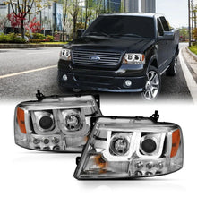 Load image into Gallery viewer, ANZO 2004-2008 Ford F-150 Projector Headlights w/ U-Bar Chrome - Main Product View