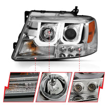 Load image into Gallery viewer, ANZO 2004-2008 Ford F-150 Projector Headlights w/ U-Bar Chrome - Back View