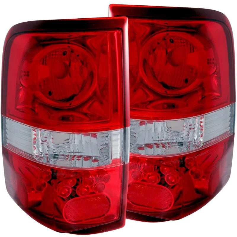 ANZO 2004-2008 Ford F-150 Taillights Red/Clear - LED Style - Main Product View