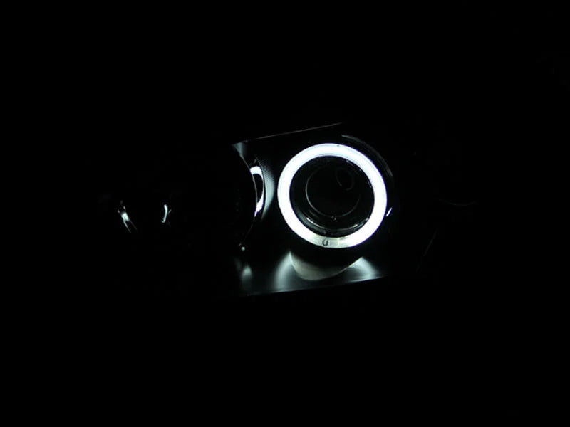 ANZO 2004-2008 Mazda 3 Projector Headlights w/ Halo Black (CCFL) - Side View