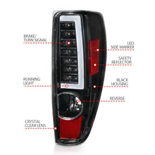 Load image into Gallery viewer, ANZO 2004-2012 Chevrolet Colorado/ GMC Canyon LED Tail Lights w/ Light Bar Black Housing - Additional View 6