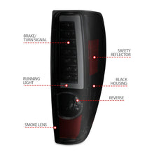 Load image into Gallery viewer, ANZO 2004-2012 Chevrolet Colorado/ GMC Canyon LED Tail Lights w/ Light Bar Black Housing Smoke Lens - Installation View