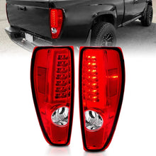 Load image into Gallery viewer, ANZO 2004-2012 Chevrolet Colorado/ GMC Canyon LED Tail Lights w/ Light Bar Chrome Housing Red/Clear - Main Product View