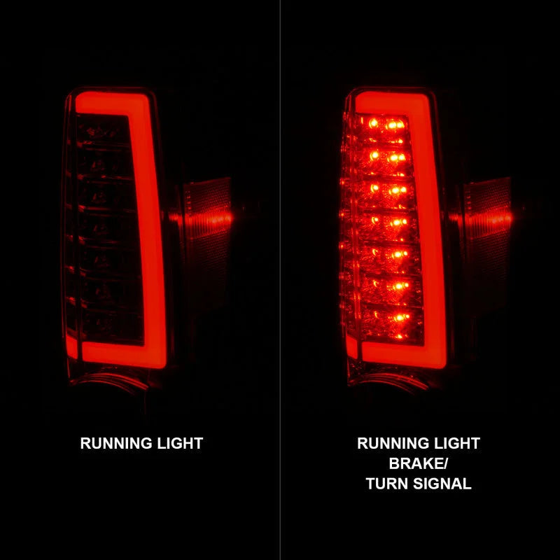ANZO 2004-2012 Chevrolet Colorado/ GMC Canyon LED Tail Lights w/ Light Bar Chrome Housing Red/Clear - Additional View 7