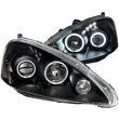 Load image into Gallery viewer, ANZO 2005-2006 Acura Rsx Projector Headlights w/ Halo Black - Main Product View