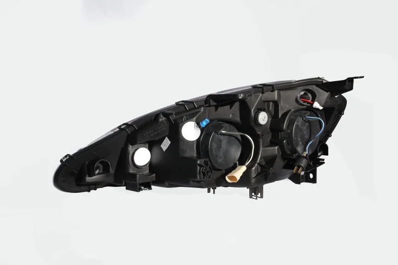 ANZO 2005-2006 Acura Rsx Projector Headlights w/ Halo Black - Detail View