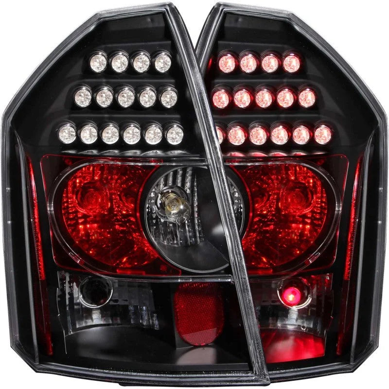 ANZO 2005-2007 Chrysler 300C LED Taillights Black - Main Product View