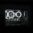 Load image into Gallery viewer, ANZO 2005-2007 Ford Excursion Projector Headlights w/ Halo Chrome w/ LED Strip (CCFL) 1pc - Side View