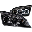 Load image into Gallery viewer, ANZO 2005-2007 Ford Focus Projector Headlights w/ Halo Black - Main Product View