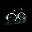 Load image into Gallery viewer, ANZO 2005-2007 Ford Focus Projector Headlights w/ Halo Black - Side View