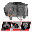 Load image into Gallery viewer, ANZO 2005-2007 Jeep Grand Cherokee Projector Headlights w/ Light Bar Switchback Black Housing - Additional View 6