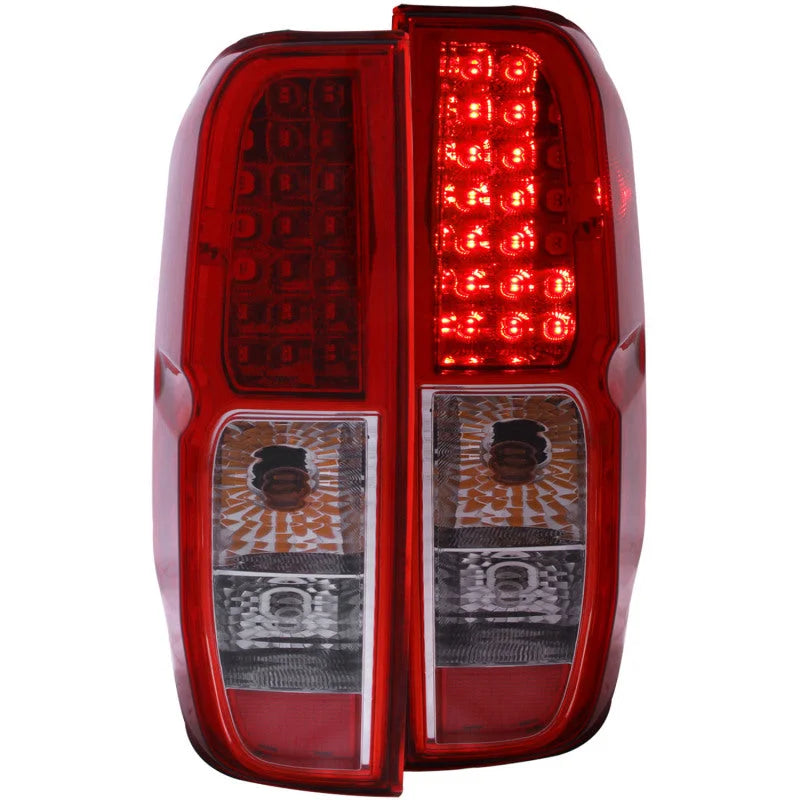 ANZO 2005-2008 Nissan Frontier LED Taillights Red/Clear - Main Product View