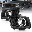 Load image into Gallery viewer, ANZO 2005-2009 Ford Mustang Crystal Headlights w/ Halo Black (CCFL) - Additional View 5