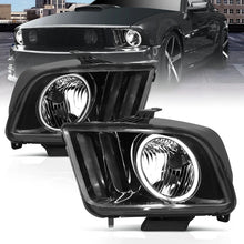 Load image into Gallery viewer, ANZO 2005-2009 Ford Mustang Crystal Headlights w/ Halo Black (CCFL) - Additional View 5