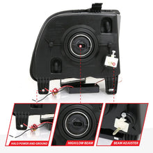 Load image into Gallery viewer, ANZO 2005-2009 Ford Mustang Crystal Headlights w/ Halo Black (CCFL) - Additional View 9