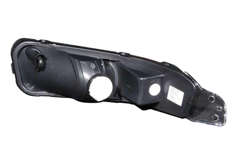 ANZO 2005-2009 Ford Mustang Euro Parking Lights Black w/ Amber Reflector - Side View