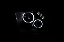 Load image into Gallery viewer, ANZO 2005-2009 Ford Mustang Projector Headlights w/ Halo Black - Back View