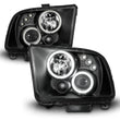 Load image into Gallery viewer, ANZO 2005-2009 Ford Mustang Projector Headlights w/ Halo Black - Installation View