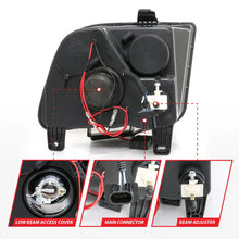 Load image into Gallery viewer, ANZO 2005-2009 Ford Mustang Projector Headlights w/ Halo Black - Additional View 9
