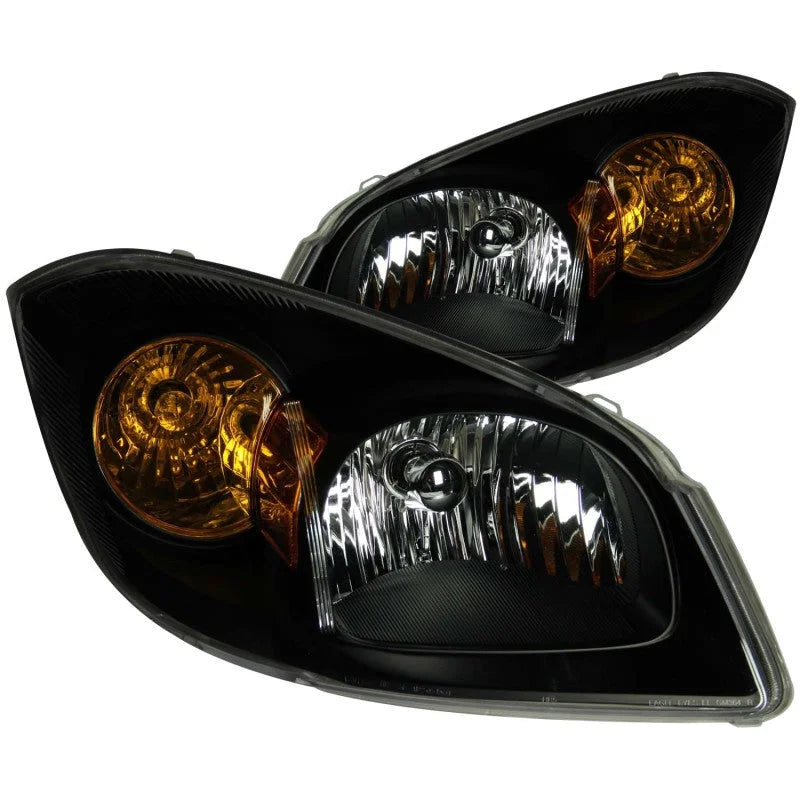 ANZO 2005-2010 Chevrolet Cobalt Crystal Headlights Black - Main Product View