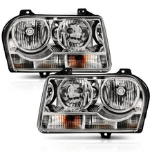 Load image into Gallery viewer, ANZO 2005-2010 Chrysler 300 Crystal Headlight Chrome Amber - Main Product View