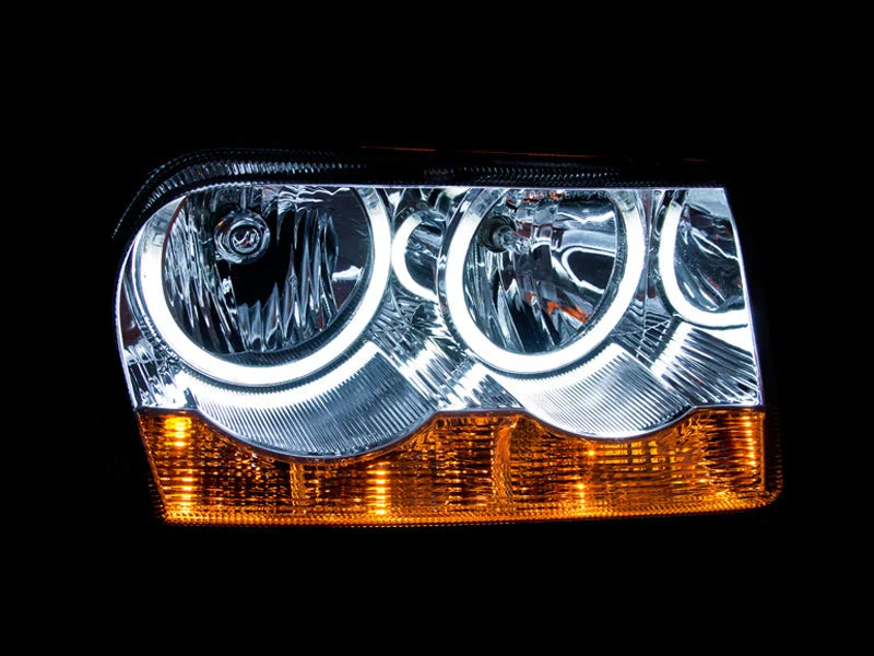 ANZO 2005-2010 Chrysler 300 Crystal Headlights w/ Halo Chrome (CCFL) - Side View