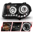 Load image into Gallery viewer, ANZO 2005-2010 Chrysler 300C Projector Headlights w/ Halo Black (CCFL) G2 - Additional View 9