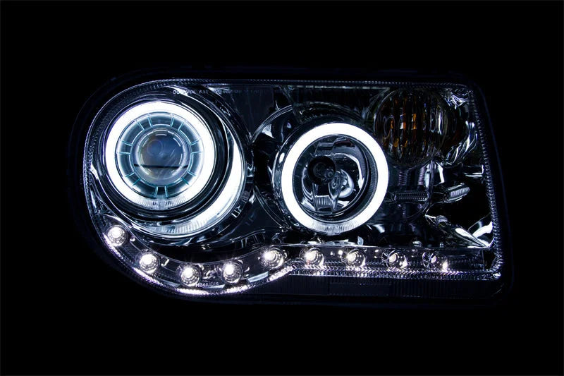 ANZO 2005-2010 Chrysler 300C Projector Headlights w/ Halo Chrome (CCFL) G2 - Side View
