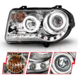 Load image into Gallery viewer, ANZO 2005-2010 Chrysler 300C Projector Headlights w/ Halo Chrome (CCFL) G2 - Additional View 5