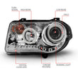 Load image into Gallery viewer, ANZO 2005-2010 Chrysler 300C Projector Headlights w/ Halo Chrome (CCFL) G2 - Additional View 7